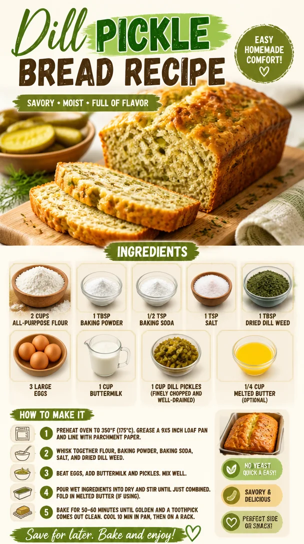 Freshly baked Dill Pickle Bread on a wooden cutting board
