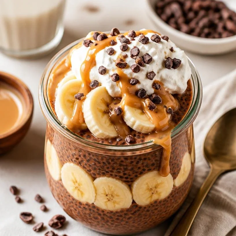 Delicious Minute No-Bake Chocolate Chia Pudding in a bowl