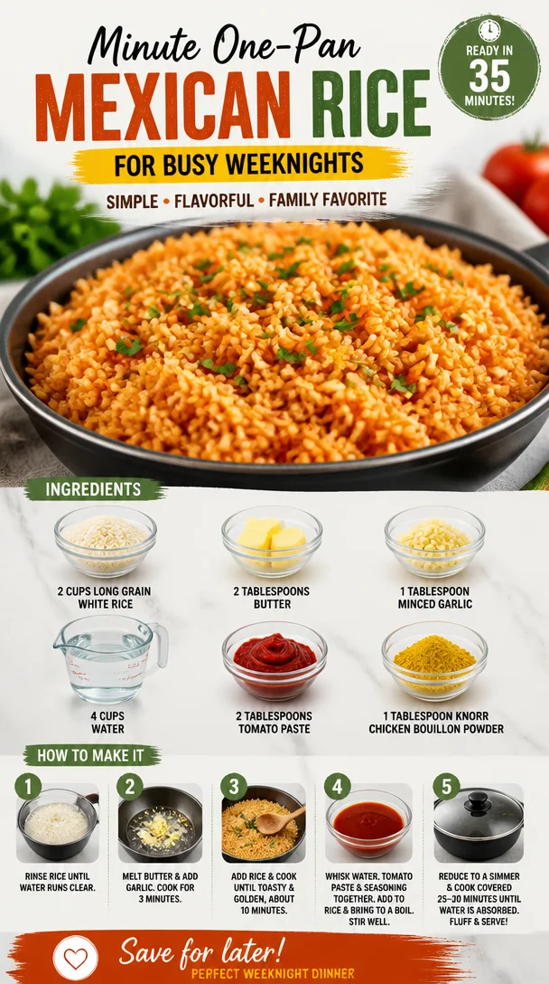 One-Pan Mexican Rice ready to serve for a busy weeknight dinner