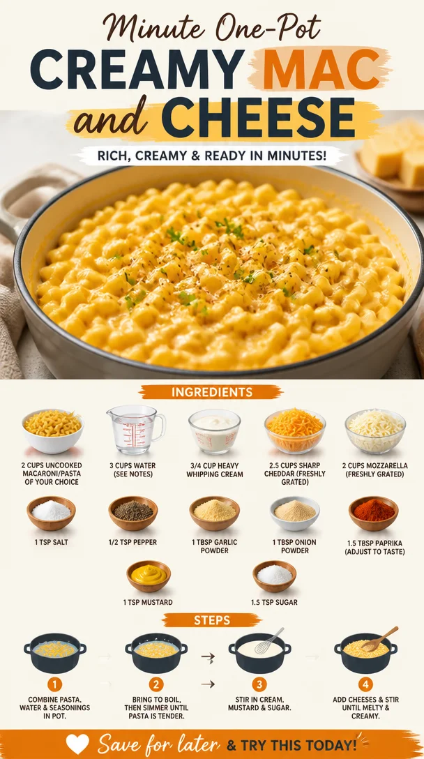 Creamy mac and cheese in a pot, ready to serve for a quick meal