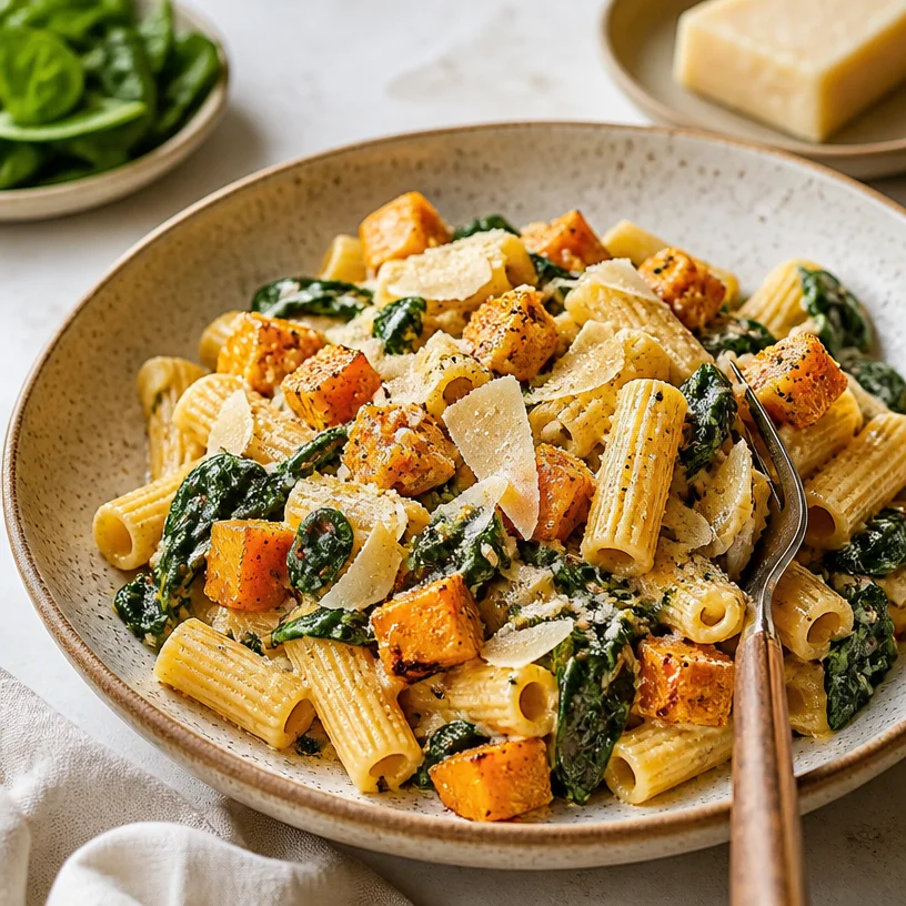Seasonal Autumn Pasta Bowl with fresh ingredients and vibrant colors