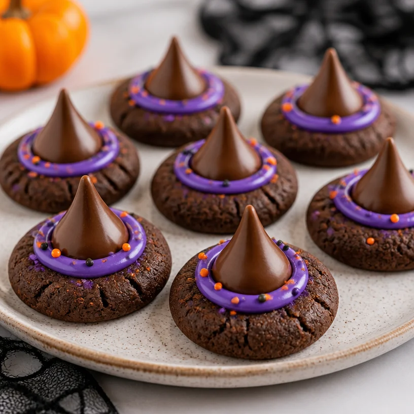 Easy Minute Halloween Witch Hat Cookies for spooky celebrations