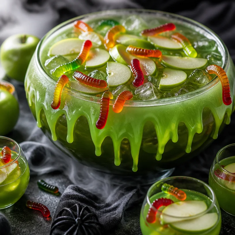 Spooky Poison Apple Punch drink for Halloween party