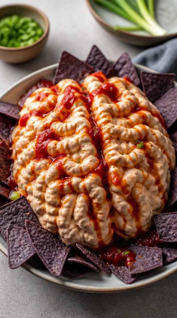 Delicious Minute Halloween Zombie Brain Dip for spooky parties