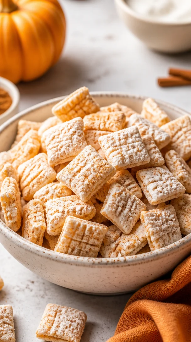 Delicious pumpkin spice puppy chow recipe for quick weeknight snacks